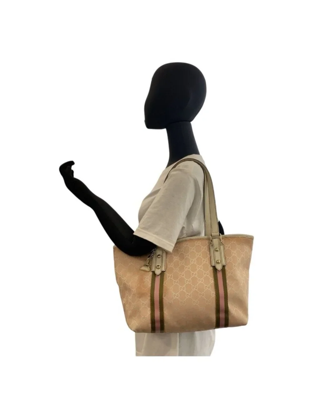 Gucci Sherry Line Pink Tote Bag